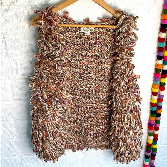 Anthropologie Hand Knit by Ollie Open Sweater Vest - Picture 2 of 7